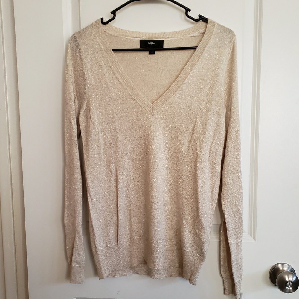Glittery gold light sweater